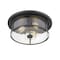 Z-Lite Savannah 3 Light Flush Mount, Bronze & Clear 462F16-BRZ - alternate 5